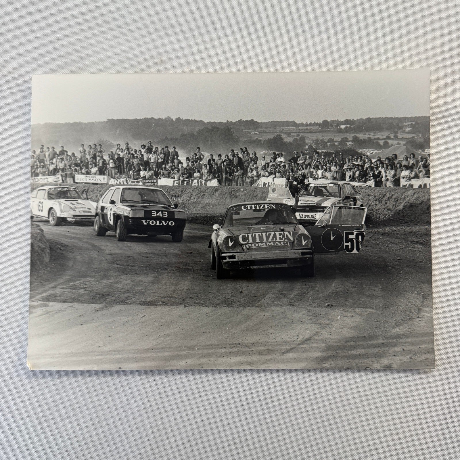 Vintage Rally Racing Photo Photograph Print DPPI Porsche 911 Volvo Car