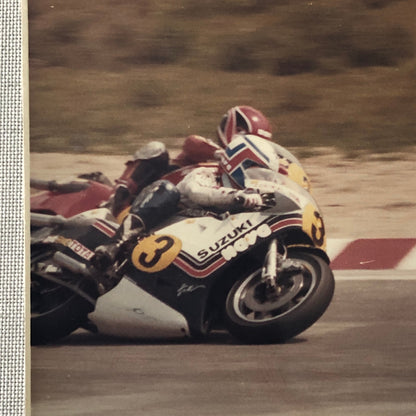 Vintage Motorcycle Racing Photo photograph Yamaha Suzuki Bike Race