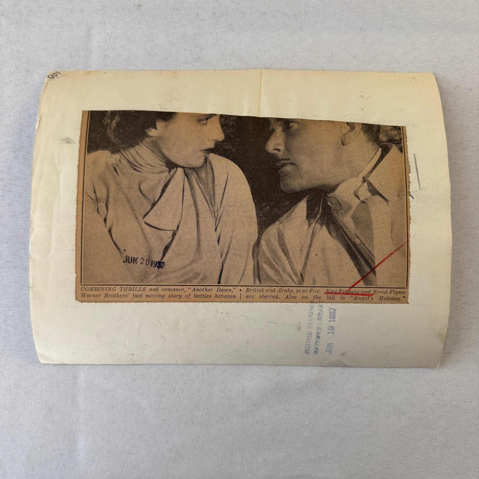 Vintage Movie Press Photo Photograph Another Dawn Film Errol Flynn Kay Francis