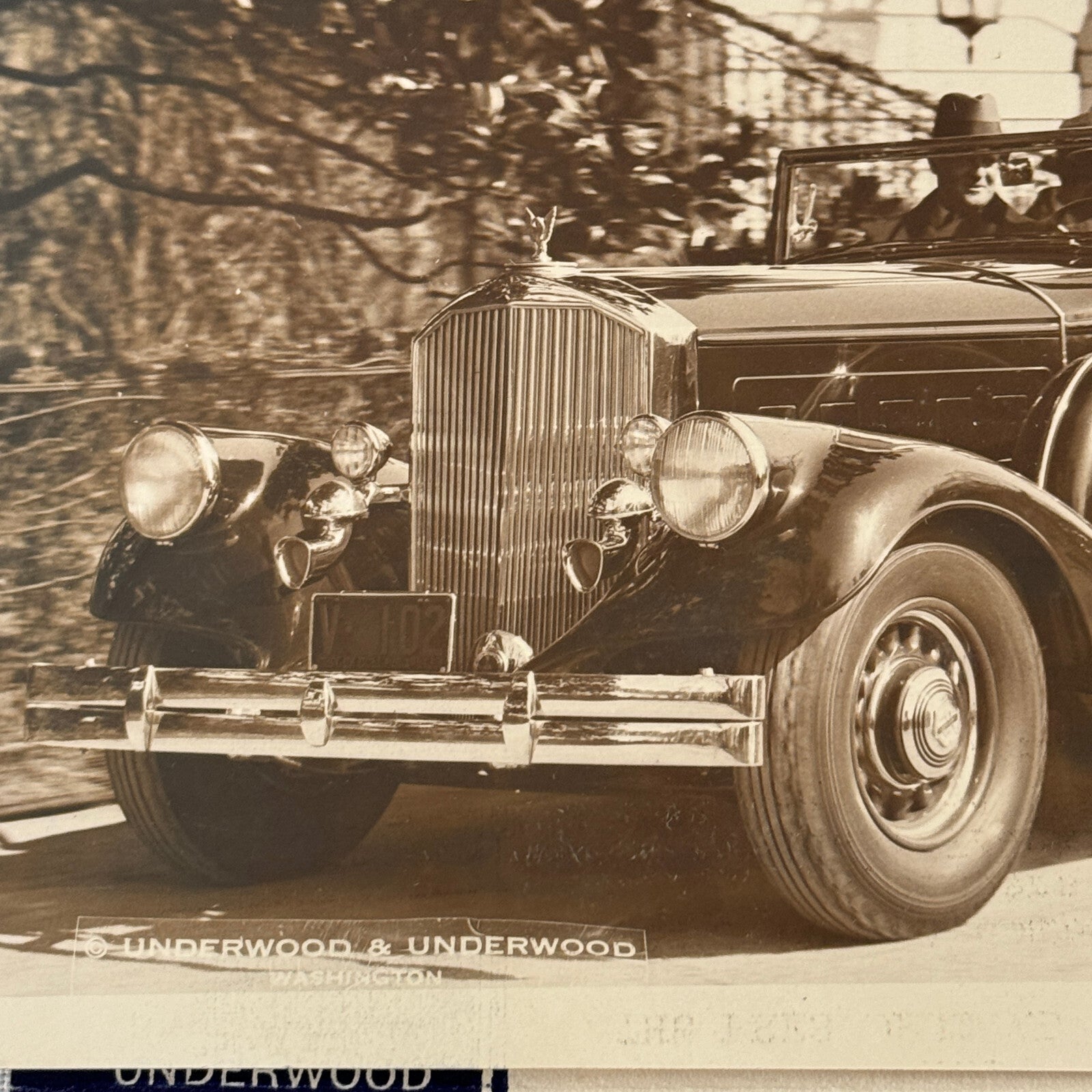 Press Photo Photograph Pierce Arrow Car Automobile President Franklin Roosevelt