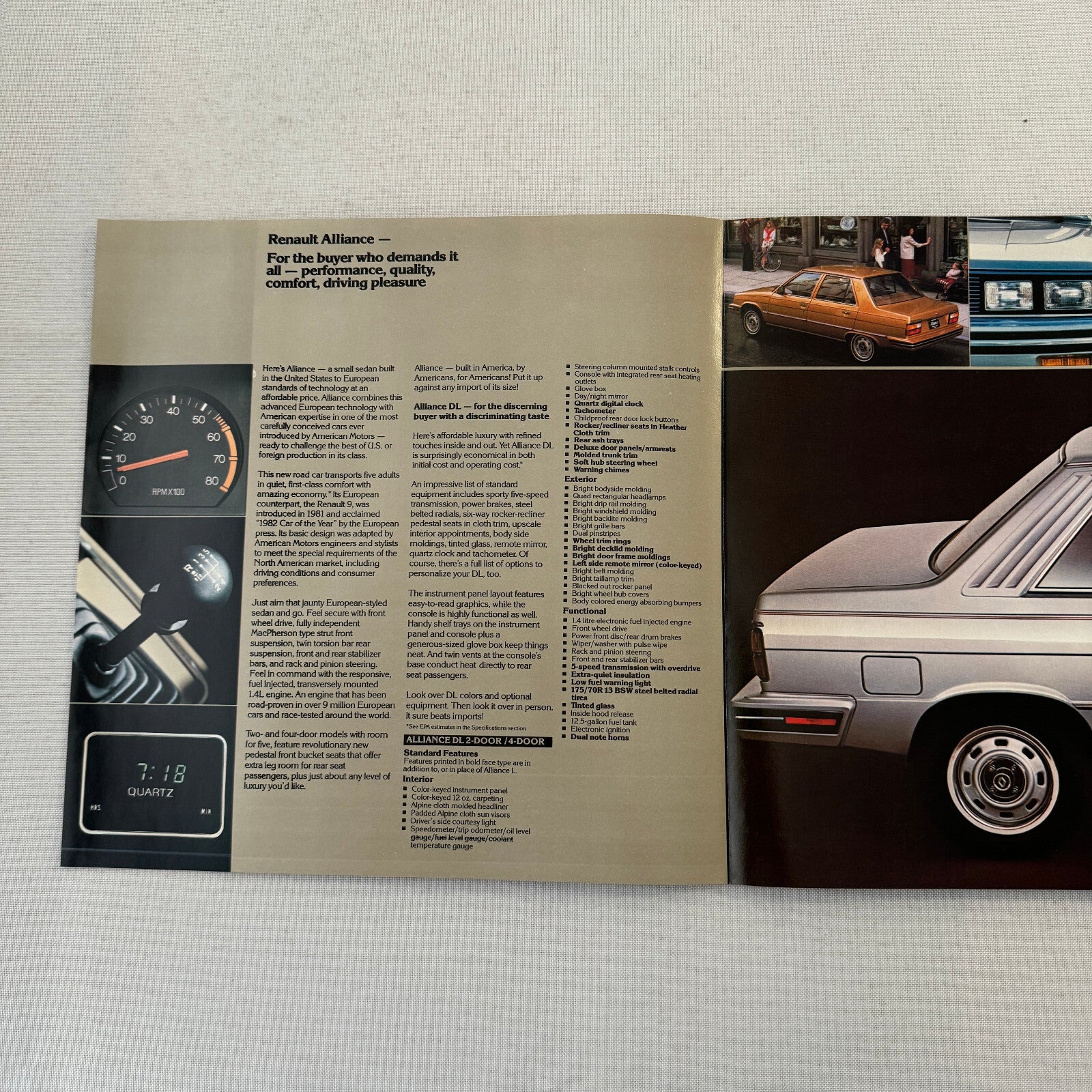 1983 Renault Alliance Car Sales Brochure Catalog Advertising Limited L DL