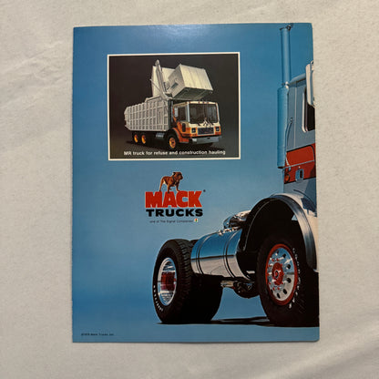 Mack MC MR Truck Sales Brochure Catalog Garbage Truck Refuse Construction
