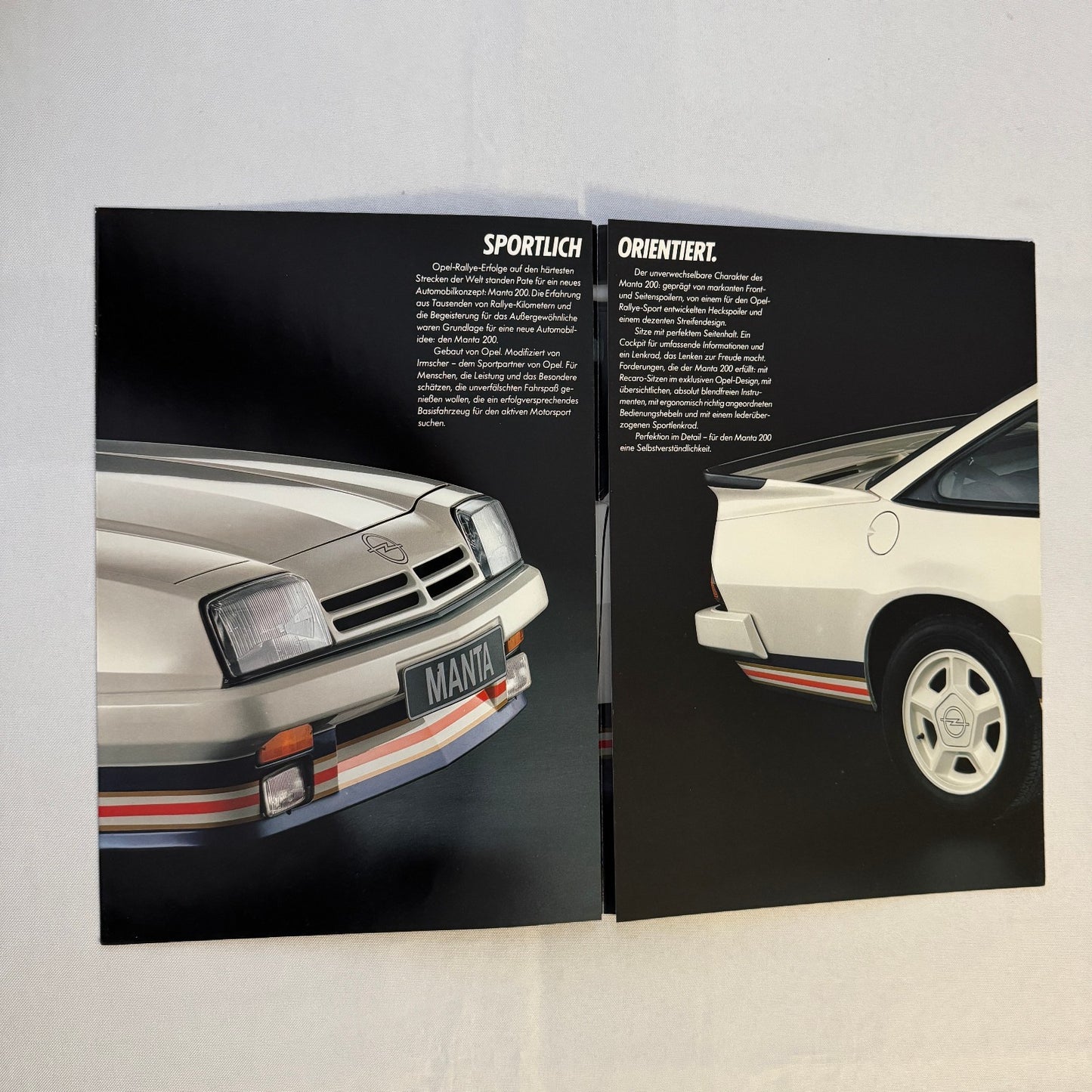 Opel Manta 200 Car Sales Brochure Catalog GERMAN