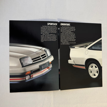Opel Manta 200 Car Sales Brochure Catalog GERMAN
