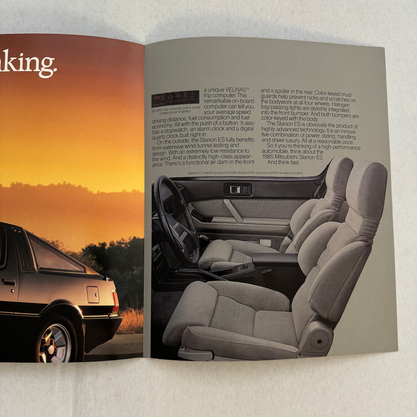 1985 Mitsubishi Starion Sports Car Sales Brochure Catalog Advertising