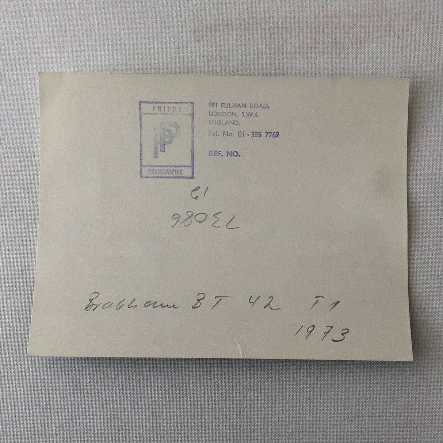 Vintage 1973 Brabham Racing BT 42 F1 Car Photo Photograph 