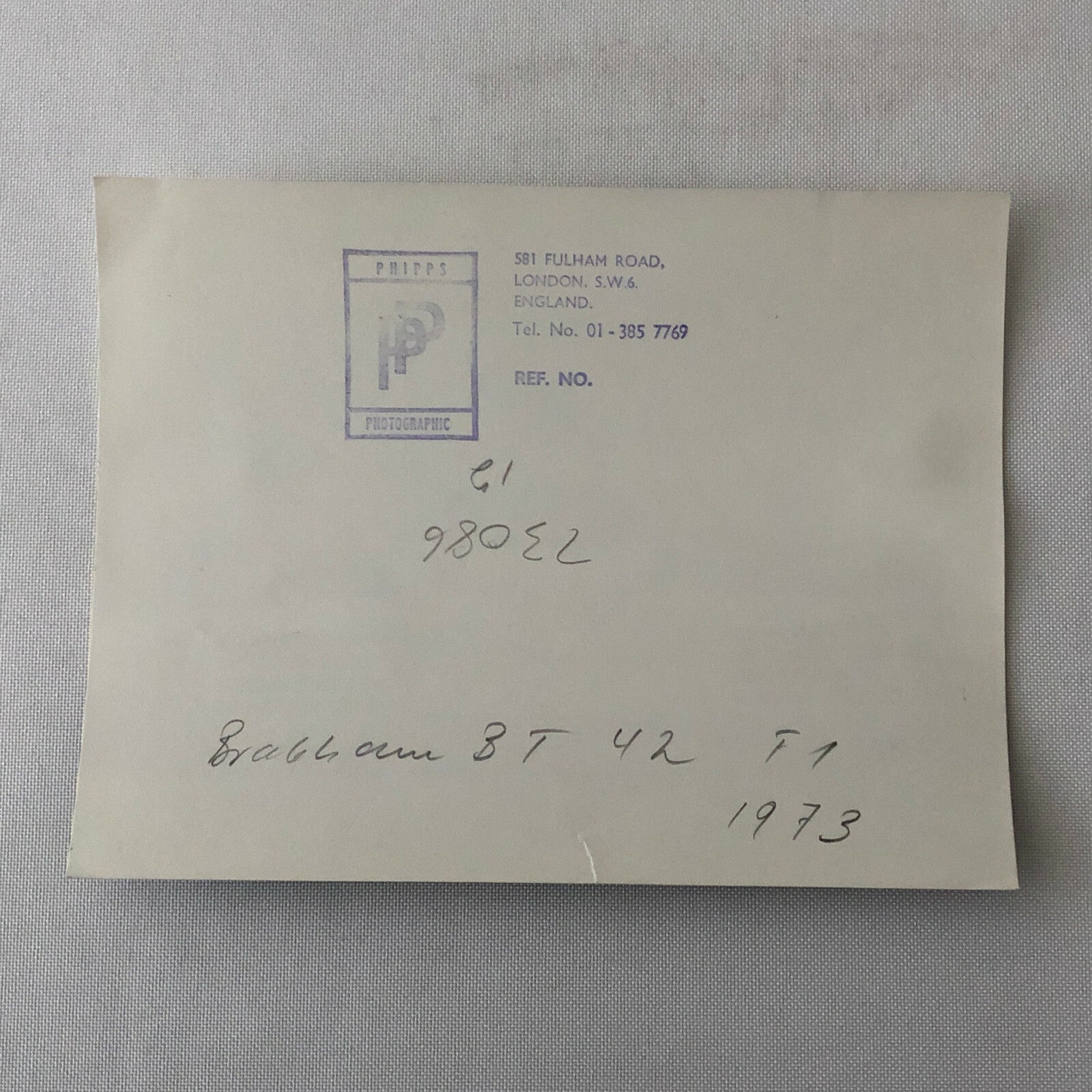 Vintage 1973 Brabham Racing BT 42 F1 Car Photo Photograph 