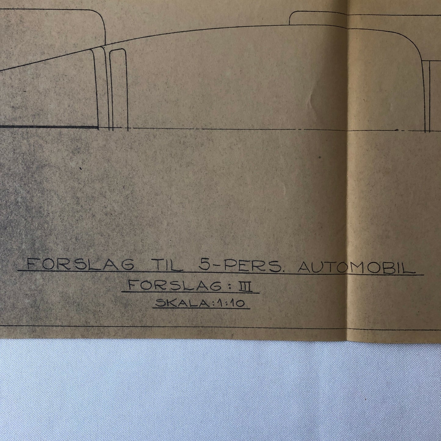 1933 Coachbuilder Car Design Blueprint Rendering Blue Print Coupe Body Style 