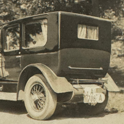 Antique Car Automobile Woman Family Real Photo Postcard RPPC Photograph