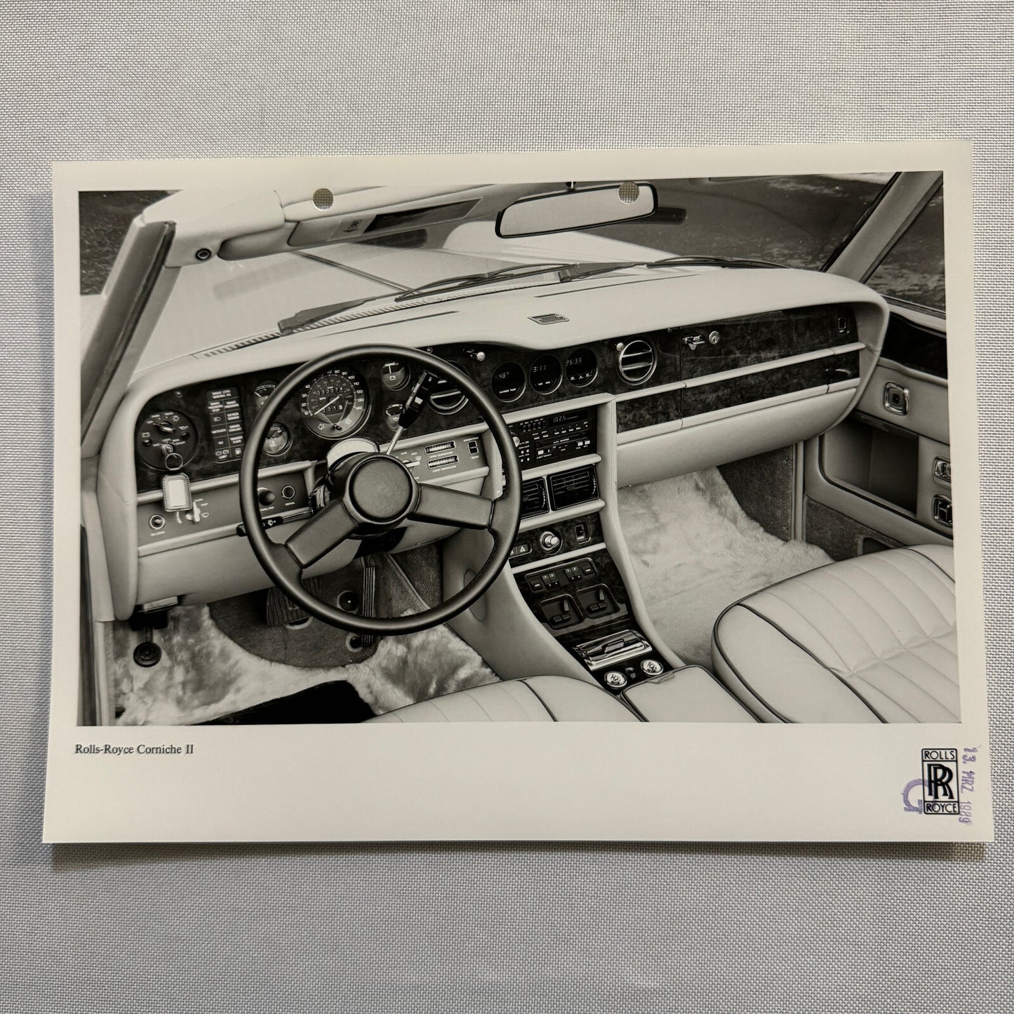 Rolls Royce Corniche II Interior Car Factory Press Photo Photograph