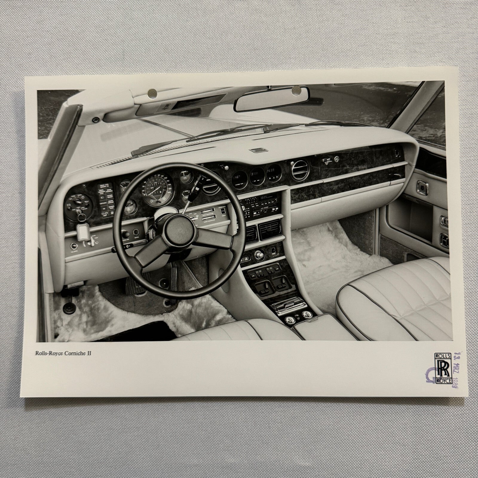 Rolls Royce Corniche II Interior Car Factory Press Photo Photograph