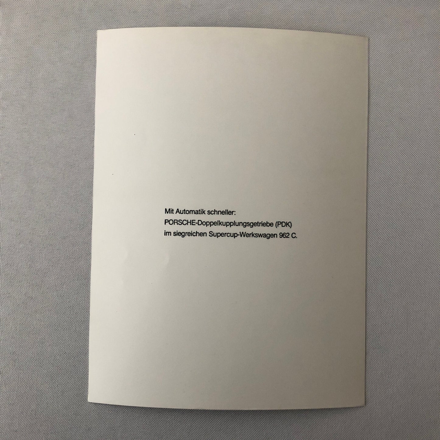 Porsche 962 C Racing Car Photo Photograph Print Porsche 962C