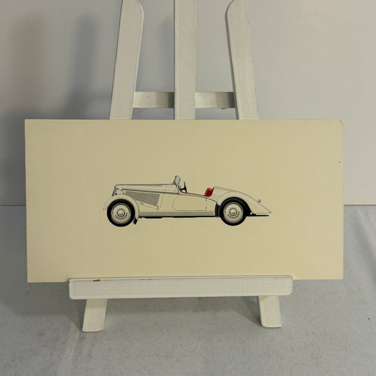 1935 Adler Trumpf Junior Sport Car Illustration Art Drawing Hand Drawn Vintage