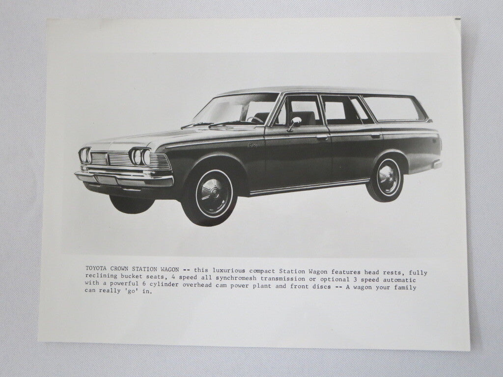 Vintage Toyota Crown Station Wagon Factory Press Photo Photograph Image 
