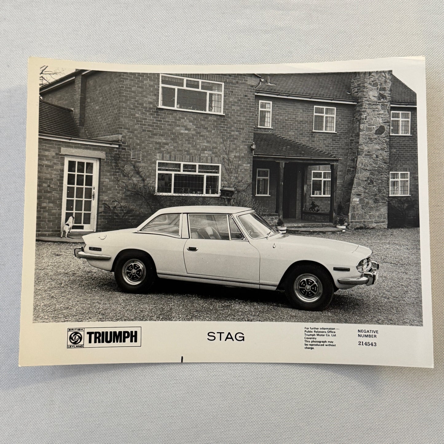 Triumph Stag Car Factory Press Photo Photograph Print 1972