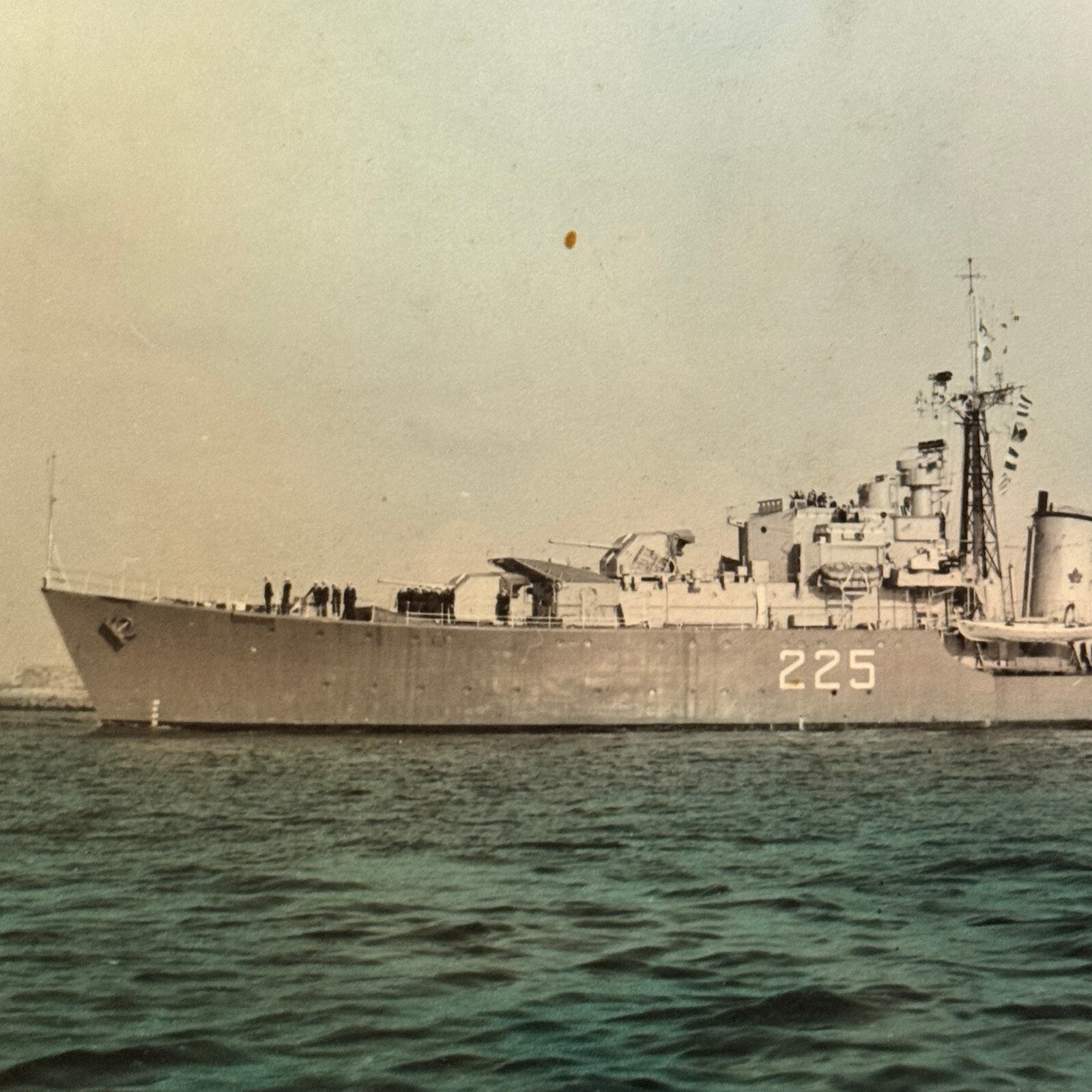 Vintage Canadian Navy Military Ship Boat Photo Photograph Print HMCS Sioux