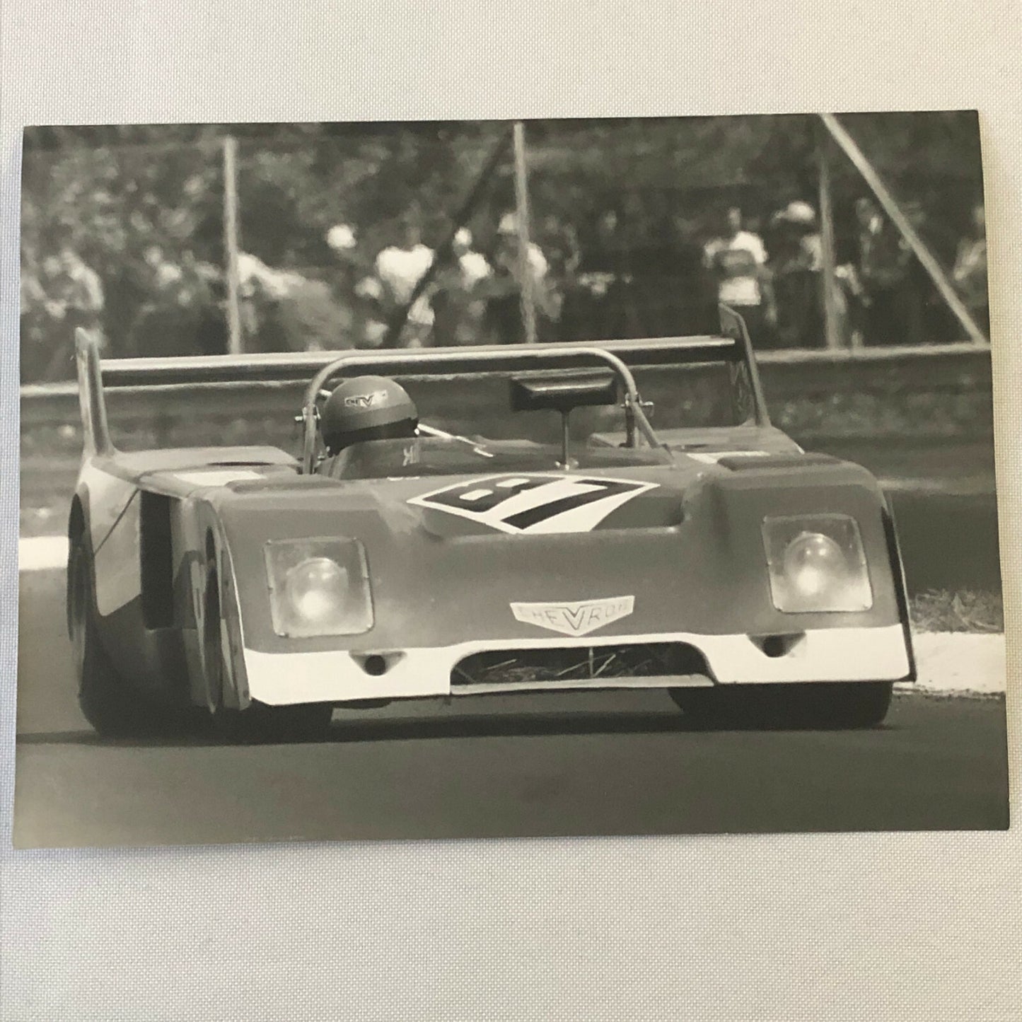 Vintage Racing Car Photo Photograph Print - DPPI Press Photo Chevron Car