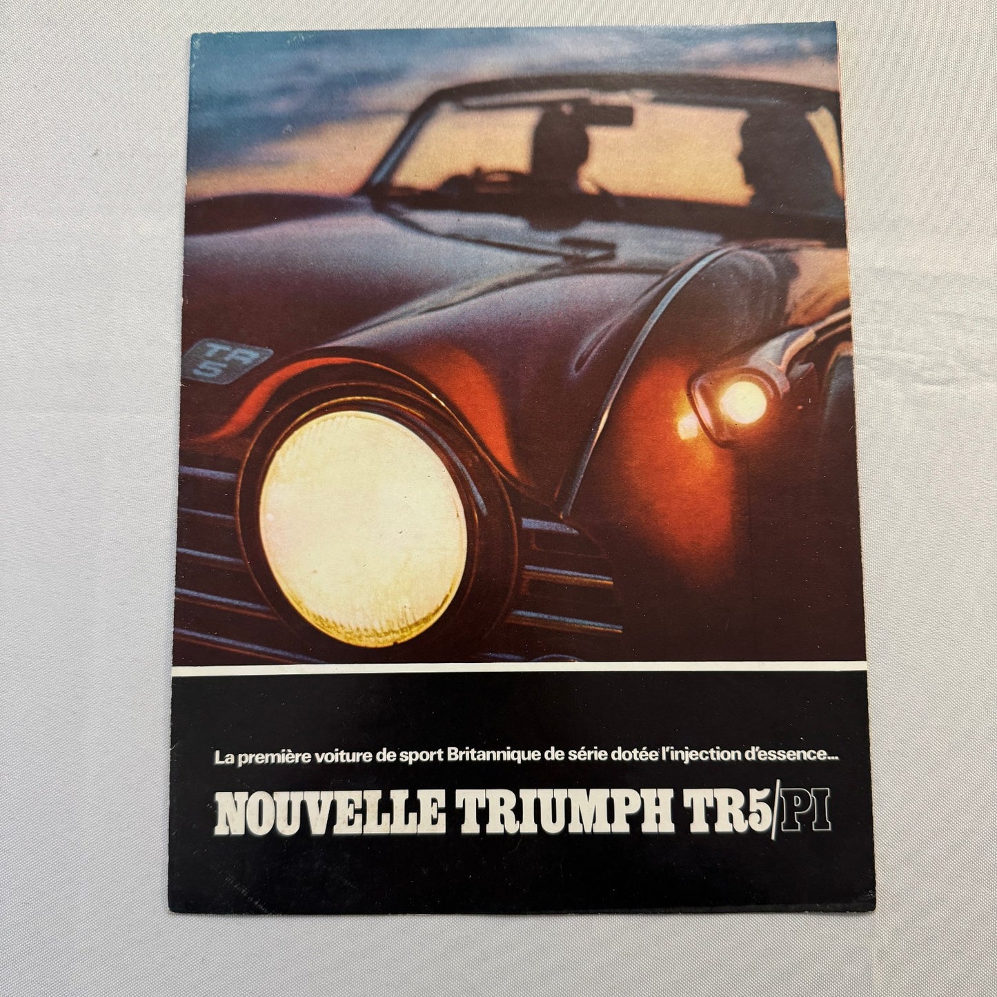 Triumph TR5 PI Roadster Convertible VIntage Car Sales Brochure Catalog FRENCH