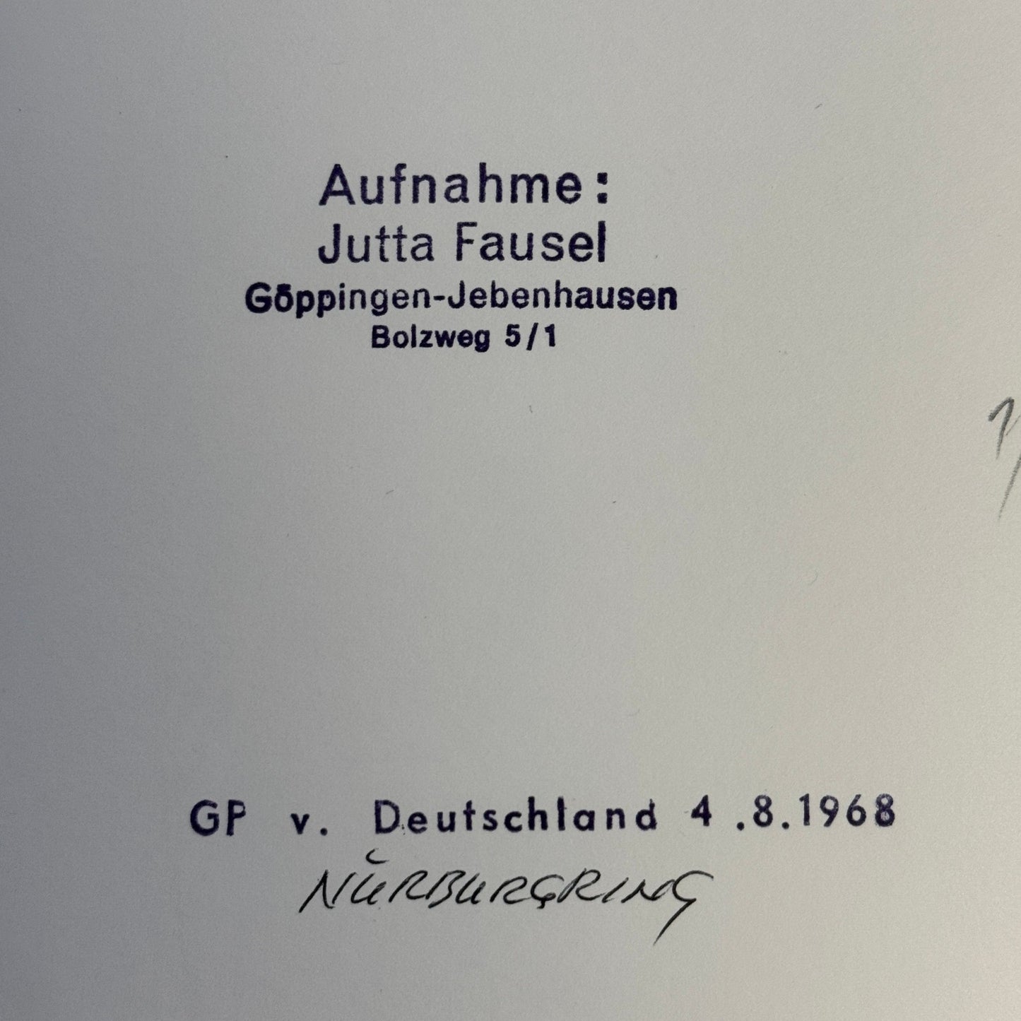 Vintage Racing Photo Jean-Pierre Beltoise JP Beltoise Driver 1968 German GP