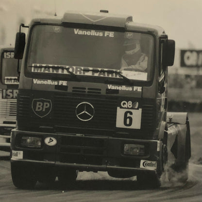 Vintage Mercedes Benz Truck Racing Press Photo Photograph Mantorp Park Sweden 