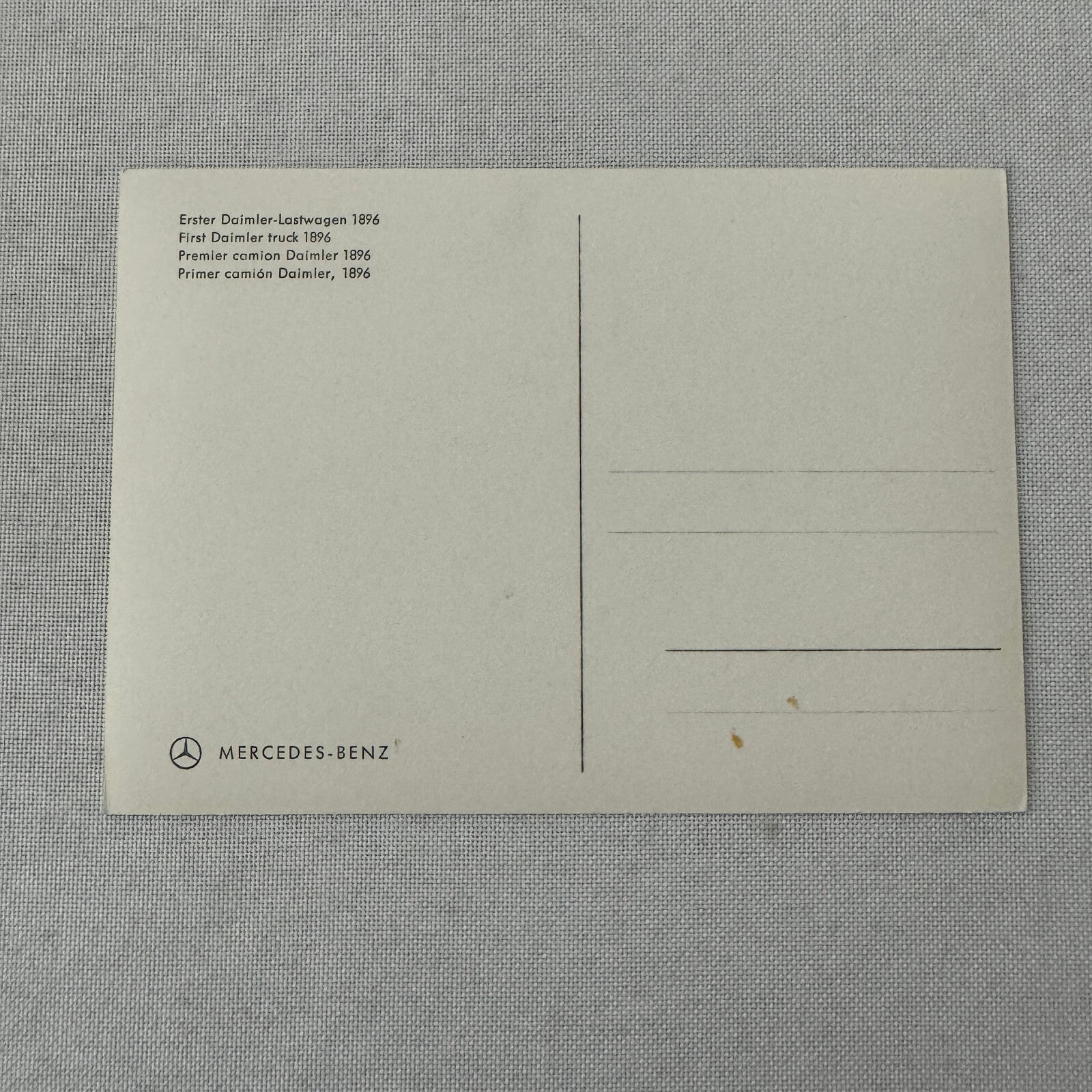 1896 Daimler Truck Mercedes Benz Factory Photo Postcard Post Card