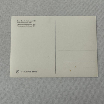 1896 Daimler Truck Mercedes Benz Factory Photo Postcard Post Card