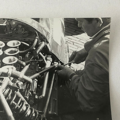 Vintage Racing Car Engine Photo Photograph Print Motorsport