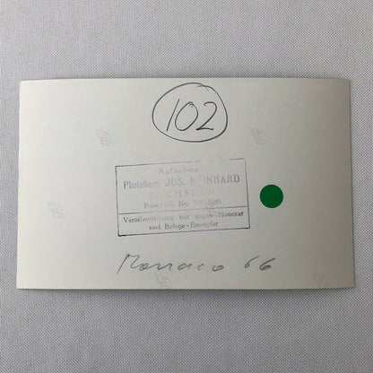 Vintage 1966 Monaco Grand Prix Car Racing Photo Photograph Image Jos Reinhard