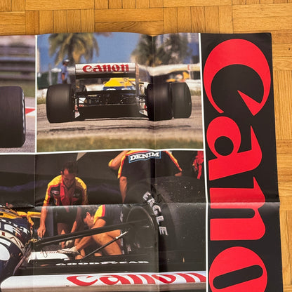 Canon Williams 1989 F1 Formula One Racing Car Poster