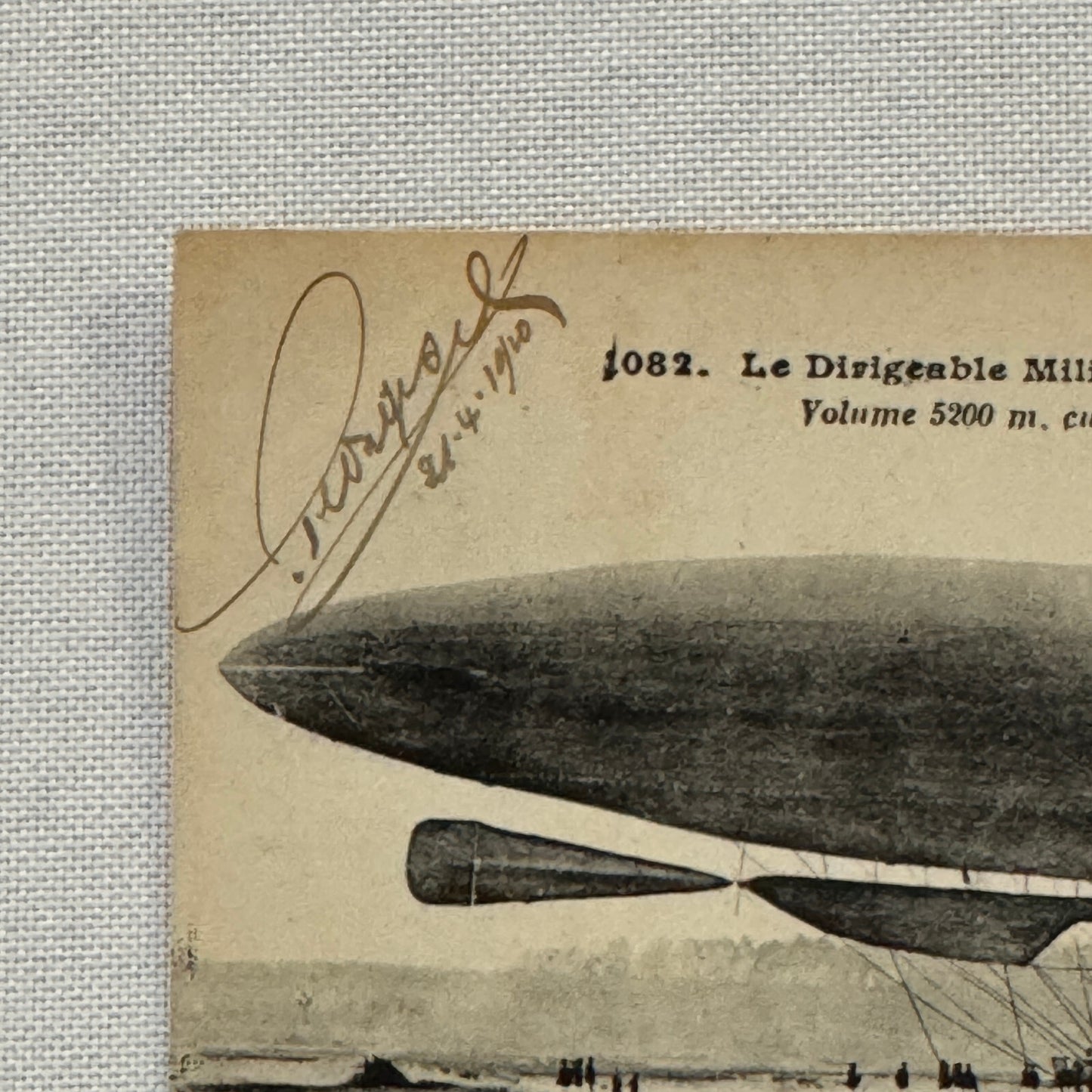 Military Airship Dirigible Aircraft French Postcard Post Card Vintage