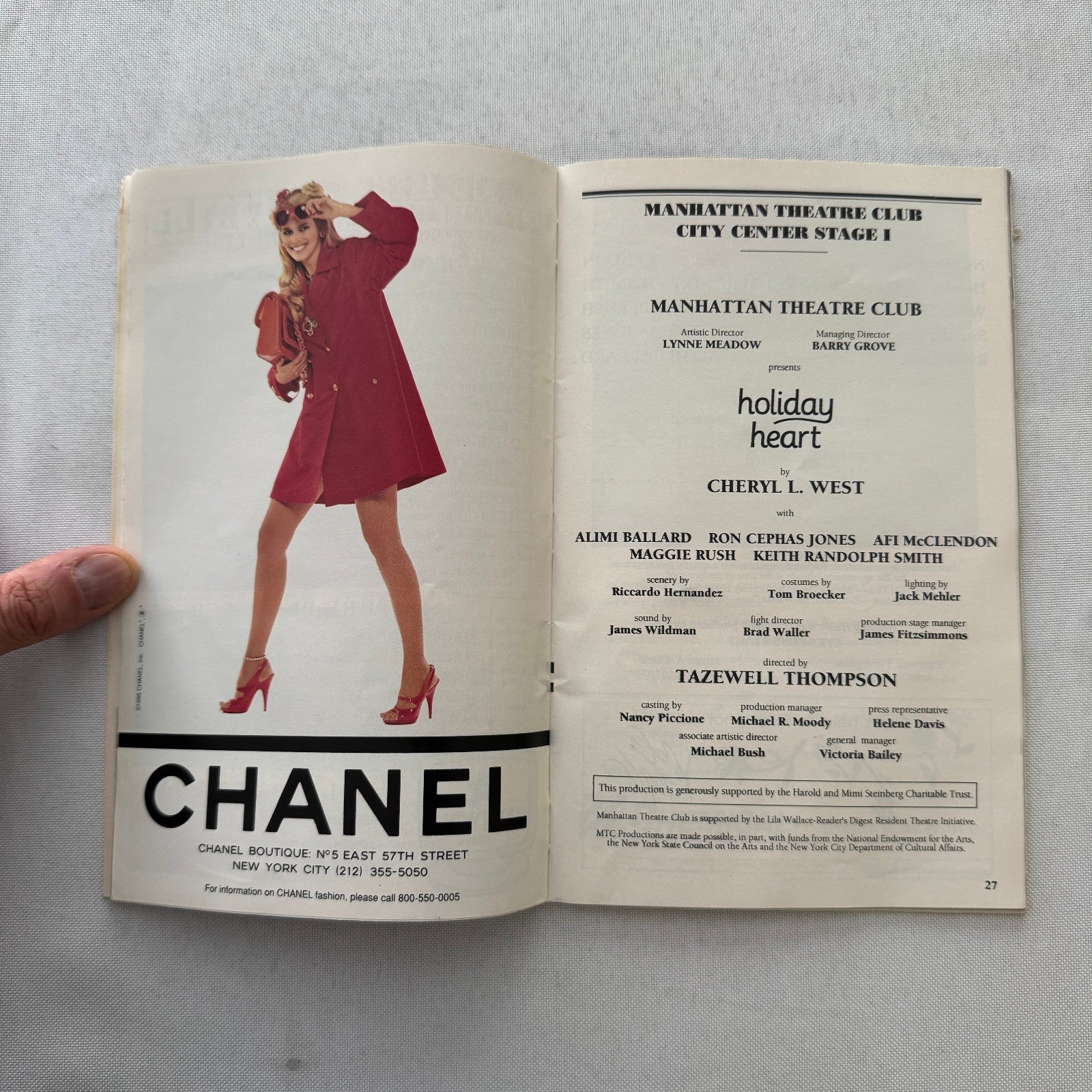 Holiday Heart Theater Playbill Cast Signed Autographed Signature Alimi Ballard