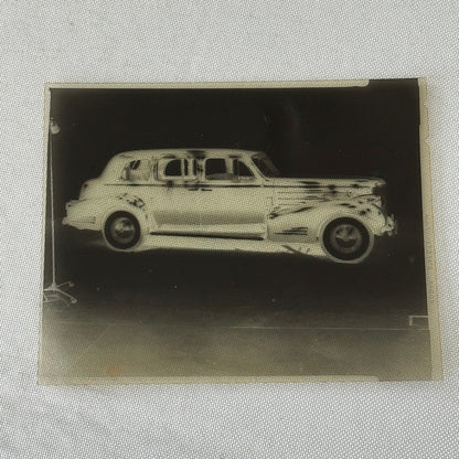 Vintage Cadillac Car Photo NEGATIVE with Print Automobile