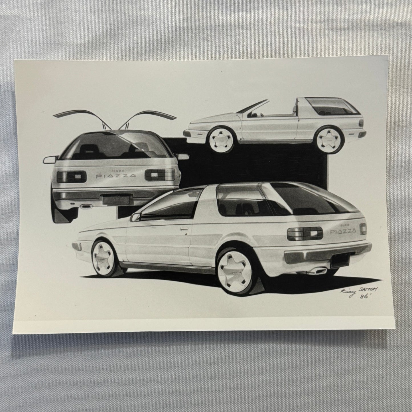 Vintage Isuzu Piazza Design Illustration Factory Press Photo Photograph Print