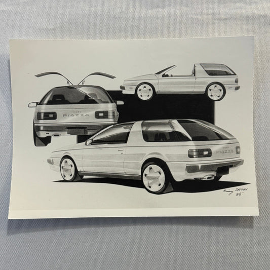 Vintage Isuzu Piazza Design Illustration Factory Press Photo Photograph Print