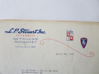 1947 L.P. Steuart Inc Desoto Plymouth Dealership Letter Letterhead Washington DC