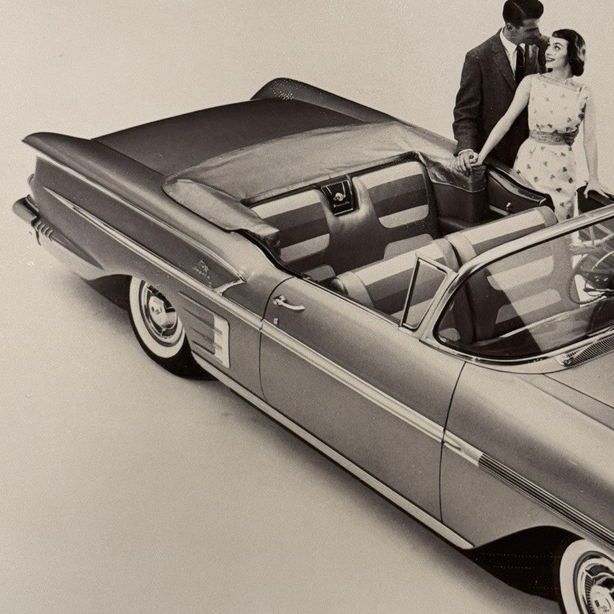 1958 Chevrolet Impala Convertible Car Photo Photograph Print