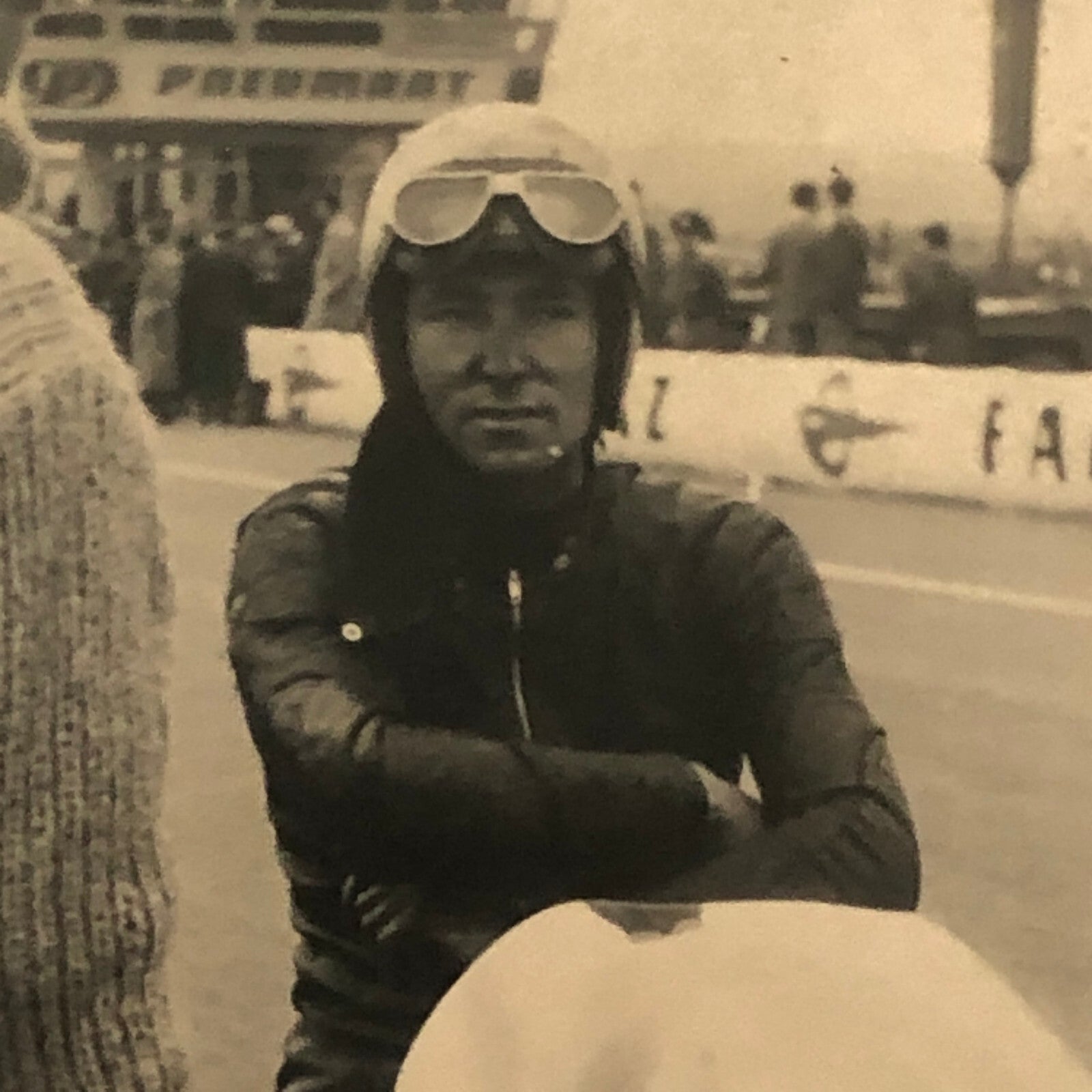 Vintage Motorcycle Racing Photo photograph Snapshot