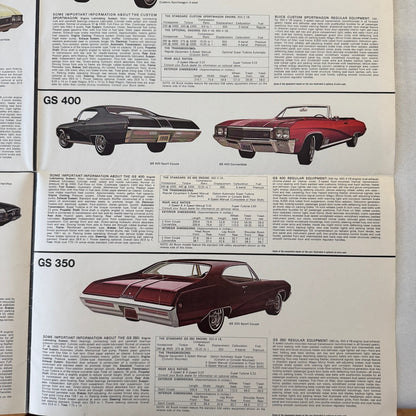 1968 Buick Sales Brochure GS400 GS350 Skylark Wildcat Electra Riviera Catalog