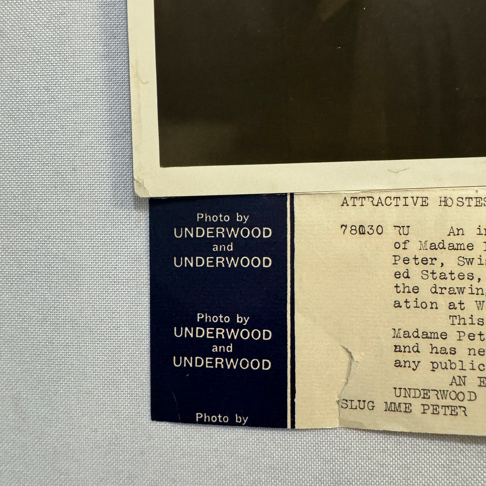 1932 Press Photo Photograph Wife of Swiss Legation Minister Marc Peter Vintage