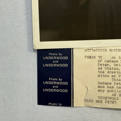 1932 Press Photo Photograph Wife of Swiss Legation Minister Marc Peter Vintage