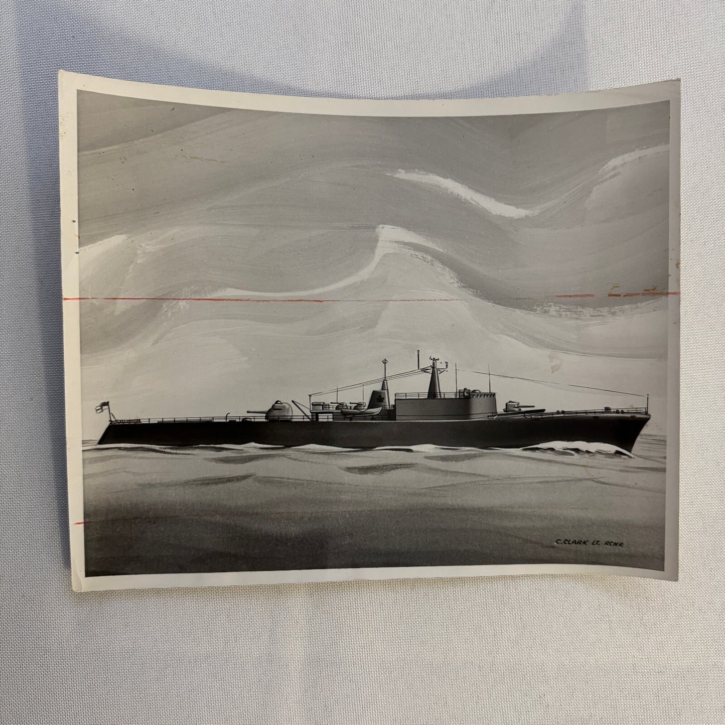 Vintage 1954 Canadian Navy Military Boat Ship Photo Photograph