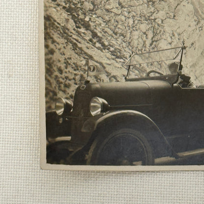 Vintage Photo Photograph Print People in Early Automobile Car Antique