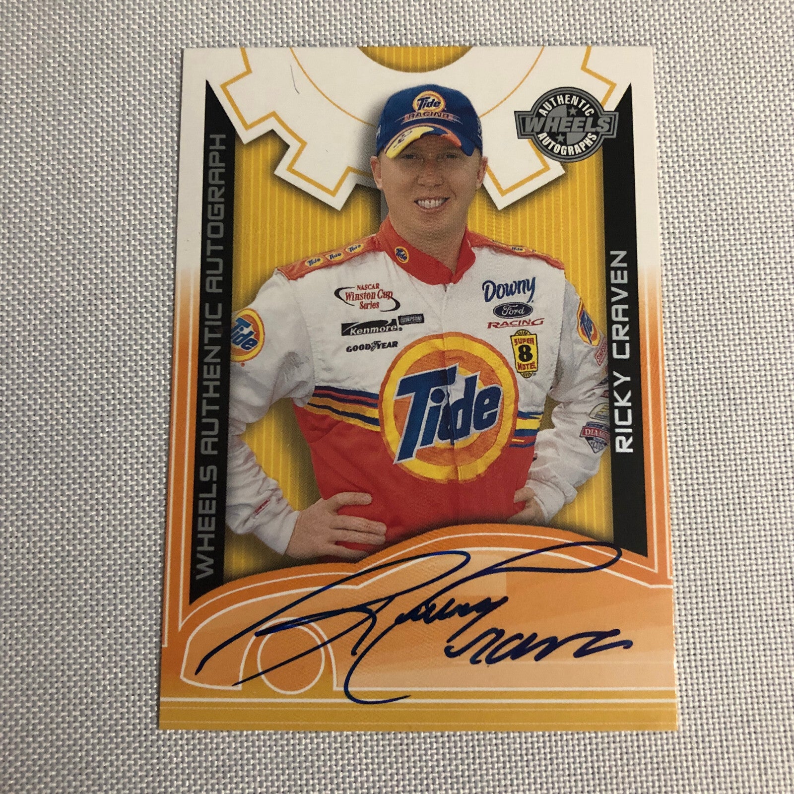 2002 Wheels Authentic Autograph Ricky Craven Signed Signature Auto Card NASCAR