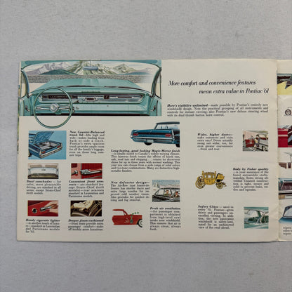 1961 Pontiac Sales Brochure Parisienne Laurentian Strato Chief Canadian Catalog