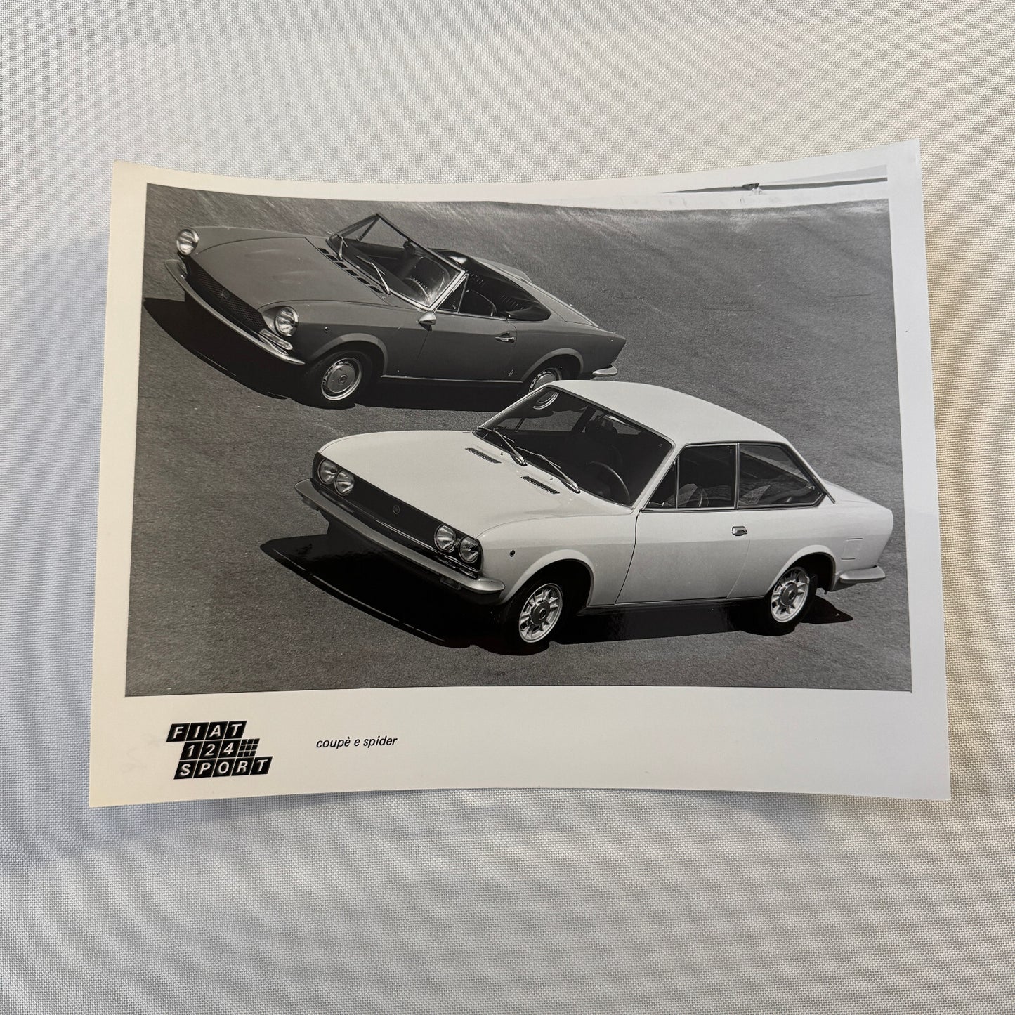 FIat 124 Sport Coupe and Spider Car Factory Press Photo Photograph Print Vintage