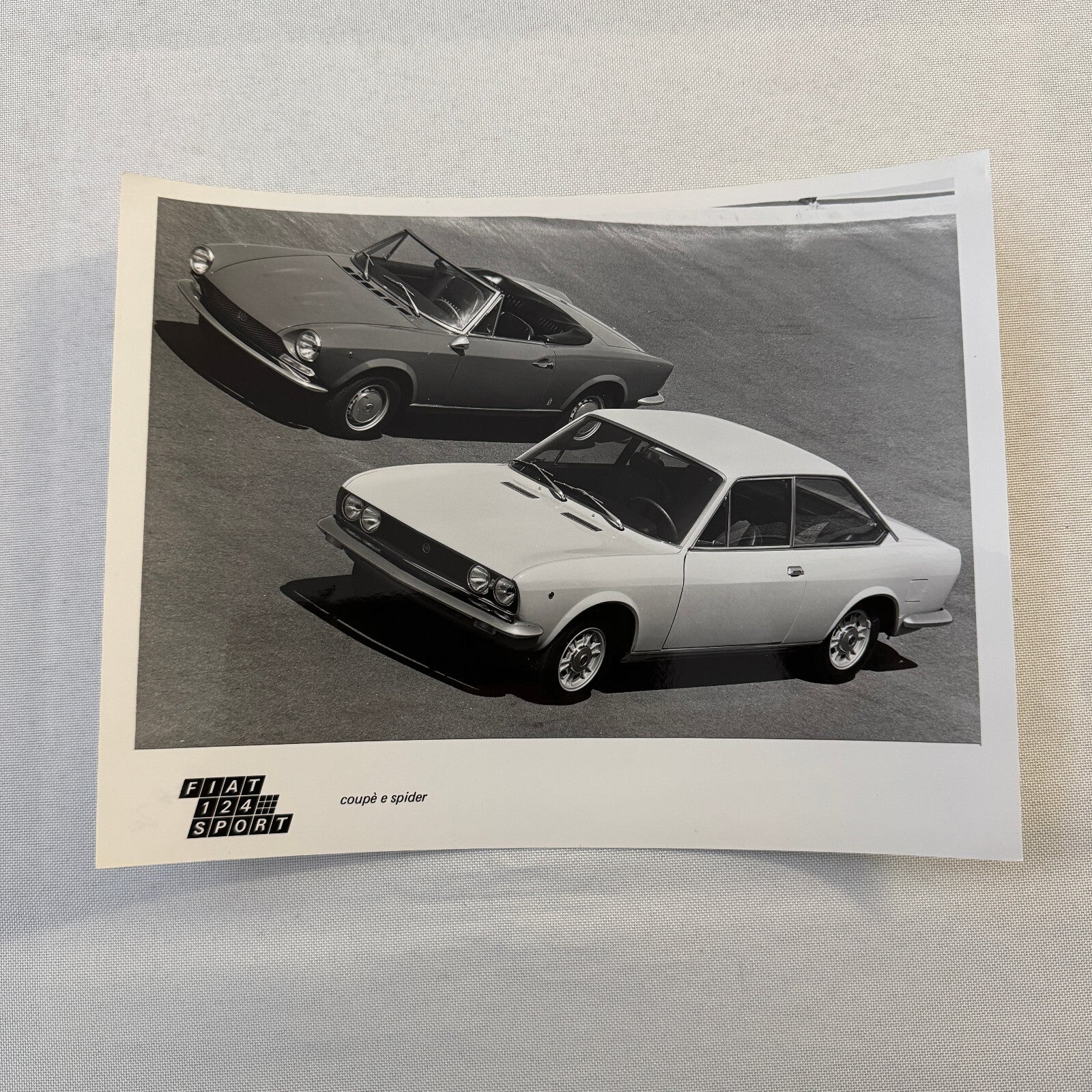 FIat 124 Sport Coupe and Spider Car Factory Press Photo Photograph Print Vintage