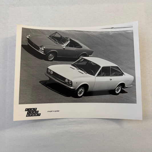 FIat 124 Sport Coupe and Spider Car Factory Press Photo Photograph Print Vintage