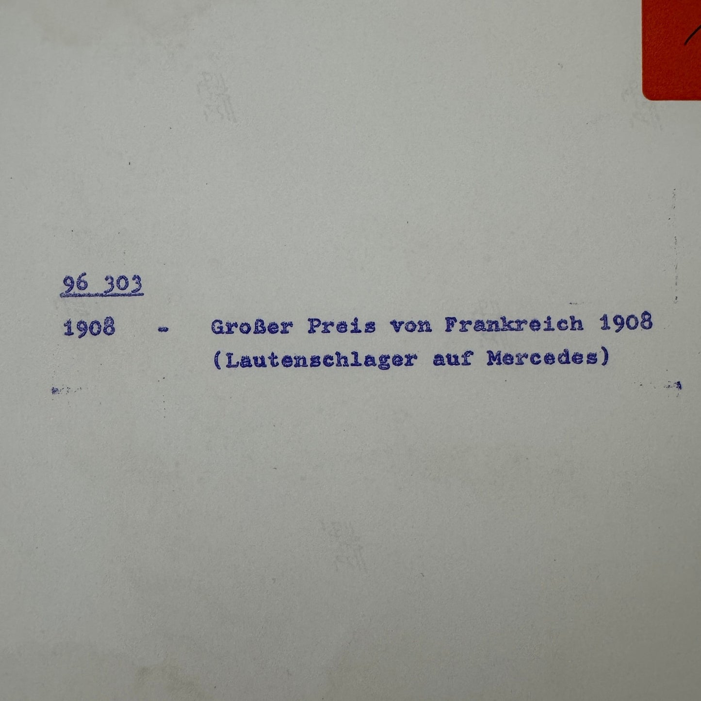 1908 Mercedes Benz Grand Prix Racing Car Photo Photograph Print Vintage