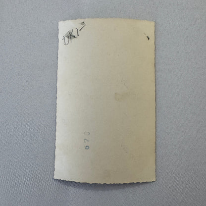 Vintage Photo Photograph Print Snapshot Man in Uniform with Early Automobile