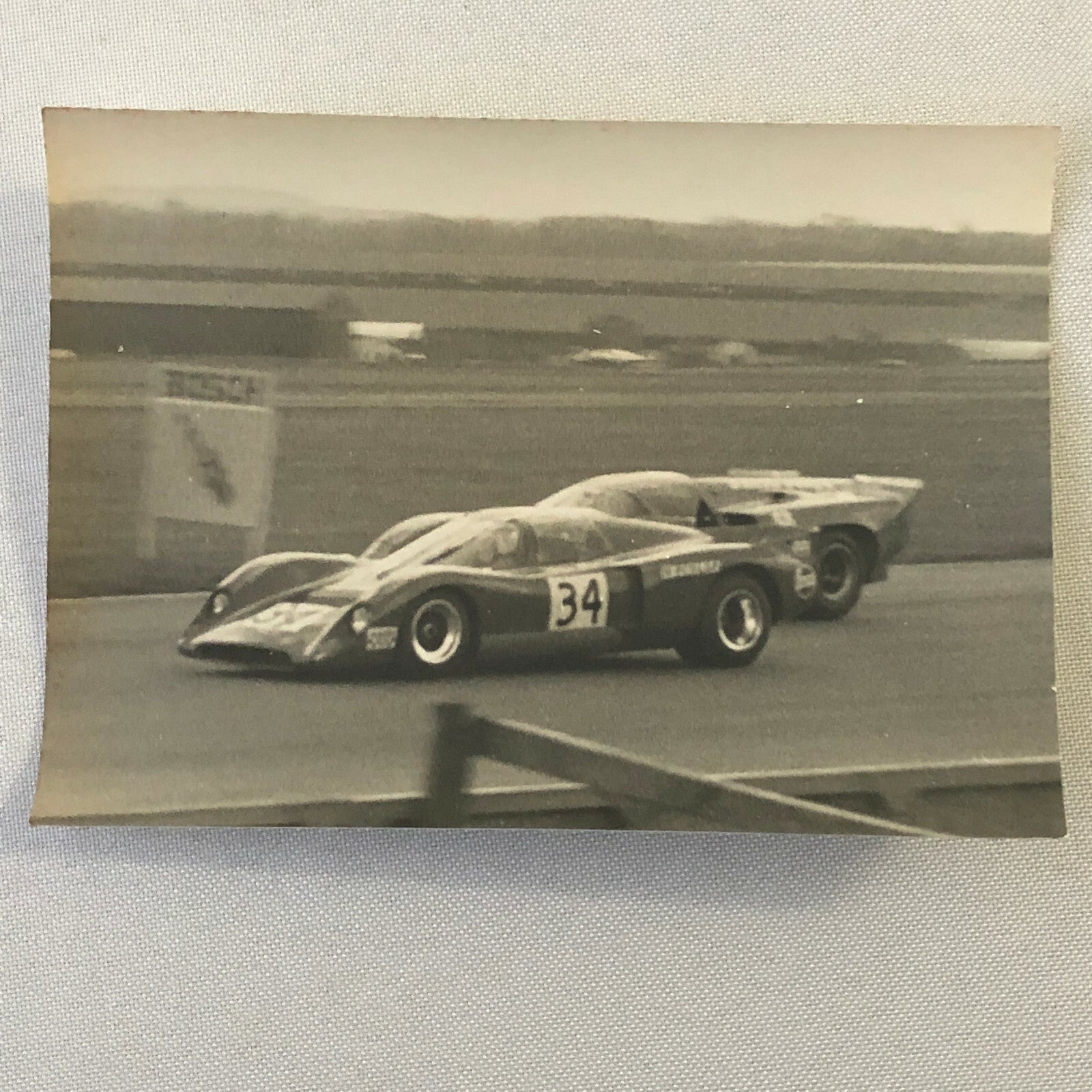 Vintage Racing Photo Photograph Print - 1970 Thruxton Chevron B16 Brian Redman 
